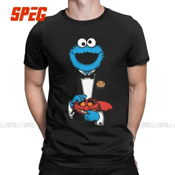 Na Cookiefather pánske Tričko Cookie Monster Bežné Tričká Krátky Rukáv Kolo Krku T-Shirt Bavlna Darček Oblečenie