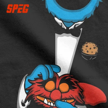 Na Cookiefather pánske Tričko Cookie Monster Bežné Tričká Krátky Rukáv Kolo Krku T-Shirt Bavlna Darček Oblečenie