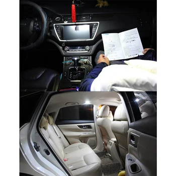 10Pcs Biela, Canbus interiérové led svetla Kit Pre 2012-2018 Hyundai Elantra GT / i30 GD Interiérové LED Mapu batožinového priestoru Svetlo (Č strešné okno)