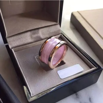 Móda osobnosti prsteň titanium oceľové šperky ružová keramické jemné jednoduché pár tvar zaslať darček pre lásku 2019 new horúce