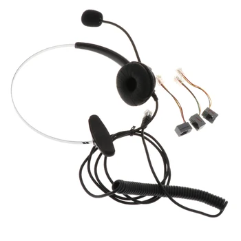 Monofónny mobilného Telefónu Headset S Mikrofónom Šumu Káblovú náhlavnú súpravu RJ9