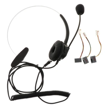 Monofónny mobilného Telefónu Headset S Mikrofónom Šumu Káblovú náhlavnú súpravu RJ9