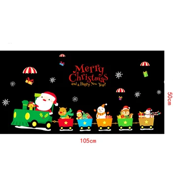DIY Veselé Vianočné Samolepky na Stenu okenného Skla Festival Obtlačky Santa nástenné Maľby Nový Rok Vianočné Dekorácie pre Domov Dekor