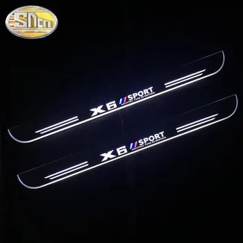 SNCN 4PCS Akryl Dynamické LED Vitajte Šliapacie Auto Šúchať Doska Pedál Dvere, Parapetné Cesta Svetlo Pre BMW X6, E71 F16 G06