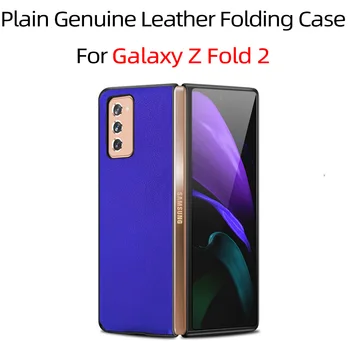 Galaxy Z Násobne 2 Prípad puzdro pre Galaxy Z Fold2 5G pravá Koža Mobilného Telefónu Prípade, 8 Farieb Voliteľné Nové Prírastky