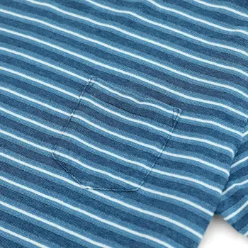 SIMWOOD 2020 lete nové indigo umyté pruhované tričko muži móda móda bavlna topy tričko plus veľkosť tees SJ130695
