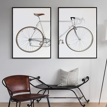 Nordic Retro Kovových Bicyklov Klasické Auto Obrázok Na Stenu Umelecké Plátno Na Maľovanie Plagátu Tlač Obývacej Izby, Spálne, Kancelárie Domáce Dekorácie