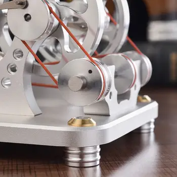 Dve Valec Stirling Motor Model Generátor Výučby Zobraziť Model S Napätím Meter A LED Lampa Perličiek Mužov Kreatívny Darček