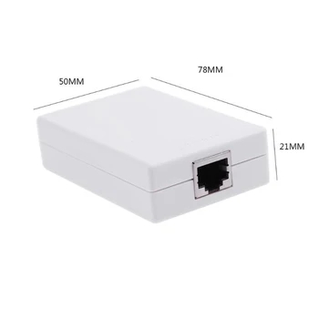Mini 2 Port AB Zdieľanie Príručka RJ45 Prepínač Adaptéra 2 v 1 alebo 1: 2 z RJ45 Siete Ethernet Splitter Switcher
