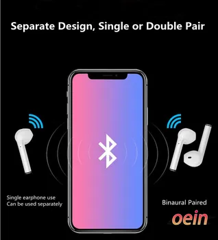 I7 i7s Mini TWS Bezdrôtové Bluetooth Slúchadlá In-ear Stereo Gaming Športové Slúchadlá & Plnenie Box pre iPhone Xiao Huawei Všetky Telefón