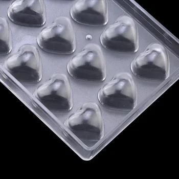 21 v tvare Srdca Jasné Diamond Čokoláda Plesne DIY Pečenie Akryl Čokoláda Maker Mousse Candy Formy na Pečenie Pečiva Nástroj