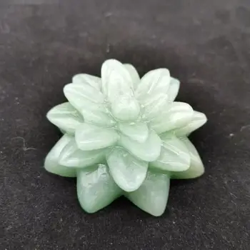Prírodný kameň crystal vyrezávané Zelená Aventurine sukulentných rastlín figúrka na Ozdobu
