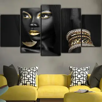 Plátno, Vytlačí Africkej Ženy Obrázky Wall Art Bohyne Maľovanie Domova Modulárny Krásny Obrázok Plagátu Pre Obývacia Izba Rám