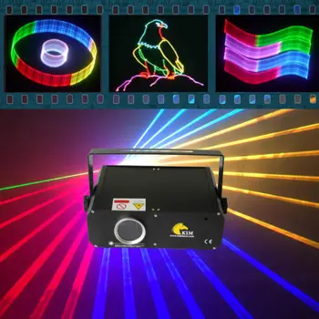 Mini 1W 2D/3D RGB pomocou SD Karty (635nm) laserový lúč a animácie pre nočný klub/dj/stage/ktv/pub osvetlenie
