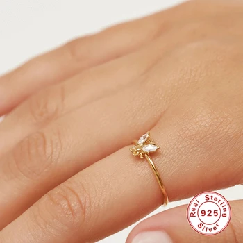 ROXI Trblietavé Kryštály Bee Otvoriť Prstene pre Ženy, Dievčatá, Svadobný Prsteň 925 Sterling Silver Prst Krúžky Zásnubný Prsteň, Šperky Bague