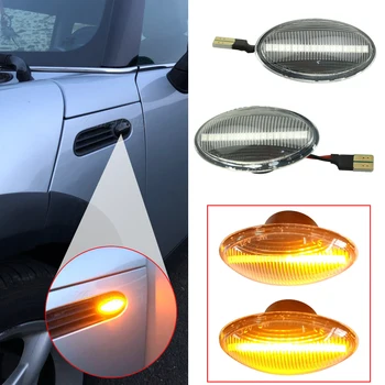 2 ks Auto Dynamické LED Strane Repeater Kontrolka Tečie Strane Značku, Signál na Čítanie Svetlo pre BMW Mini Cooper R50 R52 R53 02-08