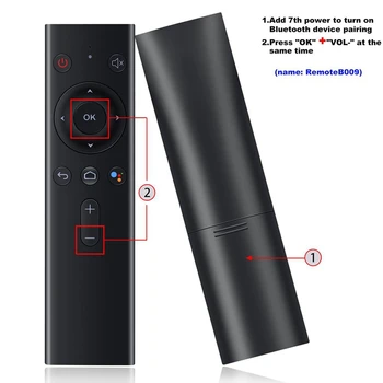 Bezdrôtový Bluetooth, Hlasové Diaľkové Ovládanie Vzduchu Myš pre Android Smart TV Box Bluetooth, Hlasové Diaľkové Ovládanie
