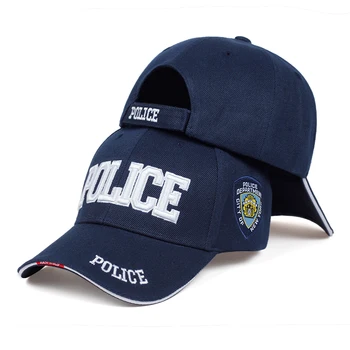 2019 nové POLÍCIE list výšivky šiltovku vonkajšie športové čiapky trucker klobúk mužov a žien univerzálny golfové čiapky