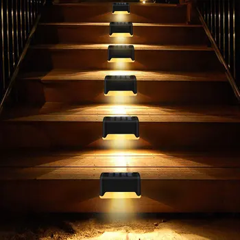 4/8pcs LED Solárne Lampy Cesta Schodisko Nepremokavé Vonkajšie Nástenné svietidlo Záhradné Krajina Kroku Schodisko Palube Svetlá Balkón Plot Slnečné Svetlo