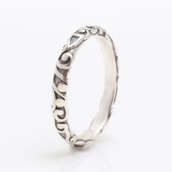 CTR1 Strieborné Prstene pre Ženy Stohovateľné Strany Prst Prsteň Pre Girl, Pôvodné, Jemné šperky Darček