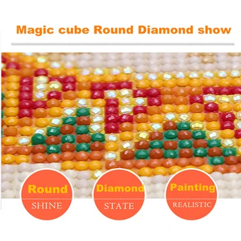 DPF Full Round-Diamond Maľovanie DIY 5D Magic Cube Cross Stitch jazero dom Umenia, Remesiel Diamond Výšivky Mozaiky Domova Darček
