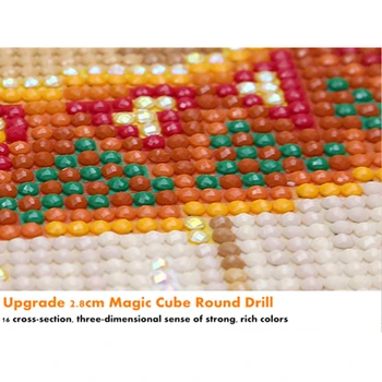 DPF Full Round-Diamond Maľovanie DIY 5D Magic Cube Cross Stitch jazero dom Umenia, Remesiel Diamond Výšivky Mozaiky Domova Darček