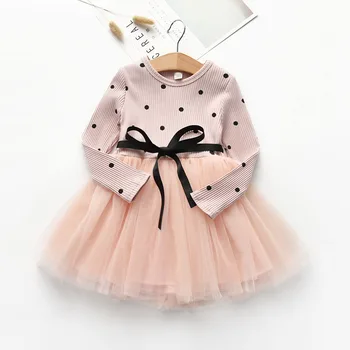 Baby Girl Dress 2020 Módne Deti Jar Jeseň Oblečenie Princezná Dievčatá Šaty 100~140 deti, batoľatá