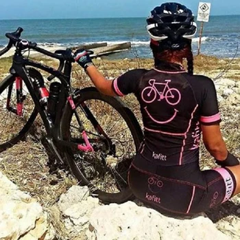 2021 Kafitt dámske Cyklistické Skinsuit Sady Profesionálnych SmilingMaillot Ropa Jumpsuit Súpravy Lete Macaquinho Ciclismo Feminino
