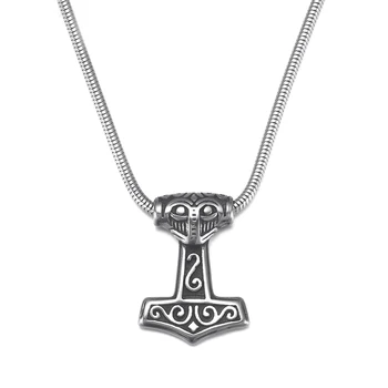 316L Nerezovej Ocele, Malý Viking Kladivo Prívesok Náhrdelník Šperky pánske s Dlhým Reťazcom Náhrdelníky Vintage Šperky Darček