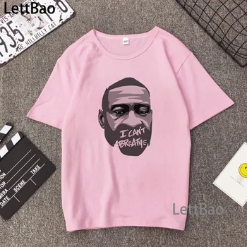 Floyd môžem T Dýchať T Shirt Ženy Dievča Moc Tlačiť Módne Lebky Harajuku Vintage T-shirt, Ružové a Biele dámske Letné Topy