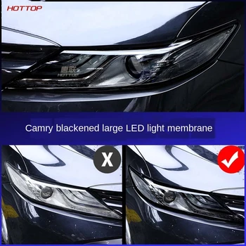 Pre Toyota camry 2018 2019 2020 5. XV70 TPU Auto Transparentné Čierna Svetlometu Film anti-scratch ochranné nálepky 2ks