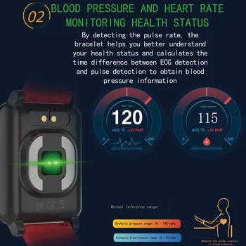 Chycet Inteligentný Náramok EKG PPG Meranie Krvného Tlaku Sledovať Ženy Srdcového tepu Fitness Kapela S Aktivitou Tracker