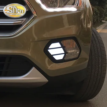 SNCN 2KS LED Denných prevádzkových Svetlo Na Ford Escape Kuga 2016 2017 2018 2019 žltnú Signál Nepremokavé Auta 12V LED DRL Lampa