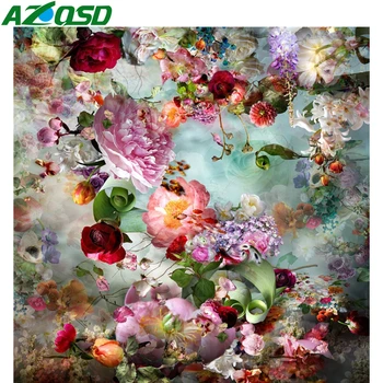 AZQSD 5d Diamond Maľovanie Kvet Diamond Výšivky Predaj Ručne vyrábané Domova Diy Cross Stitch Súpravy Obraz Kamienkami