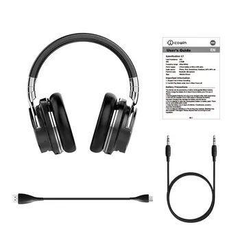 Cowin E7MD Aktívnym Potlačením Hluku Bezdrôtové Bluetooth Slúchadlá Over-Ear Handsfree headset s Mikrofónom pre telefón 30H lka