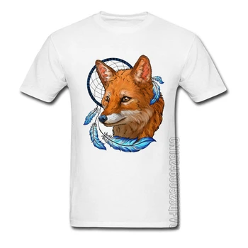 Nový Dizajn, Krátky Rukáv Tees Letné Kolo Krku Čistej Bavlny Top Mens T-shirts Indickej Fox Obrázok Tee-Shirts Prevládajúce Tshirts