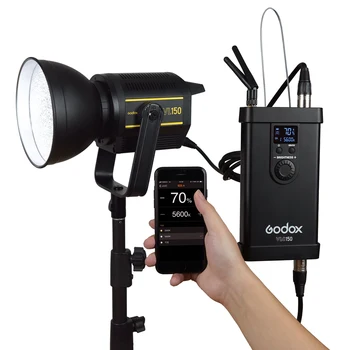 Godox VL150 150W 5600K, Biela Verzia LED Video Svetlo Spojitý Výstup + 70x100cm Mriežky Softbox + 2,8 m Ľahké Stojan Studio Svetlo