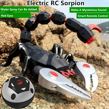 Sprej na Elektrické Diaľkové Ovládanie Scorpion RC 55 CM Veľké Veľkosti 360 Stupňov Rotácie Zložité Vtip Simulácia Light-Emitting Plaz Hračka