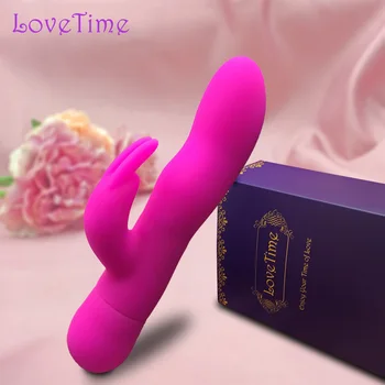 LoveTime Silné Silné Rýchlosť Rabbit Vibrátor Klitorisu Stimulátor G-bodu Masér Sexuálne Hračky Žena Masturbator Dildo Pre Ženy