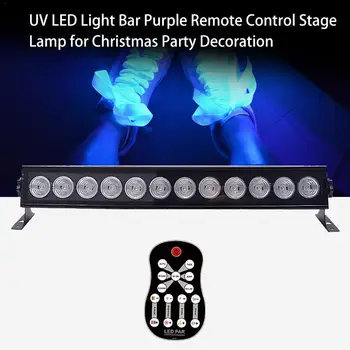 12led Fáze UV Svetlo LED Panel Diaľkové Ovládanie Party Club Disco Spot Light Vianočný Fáze Účinok Svetlá Party Dekorácie Podsvietenie