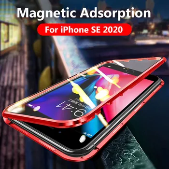 Magnetické puzdro Pre iPhone se 2020 se2020 SE2 SE 2 Obojstranné Skla Pre apple iphone se 2020 prípade telefón ochranný Kryt Coque