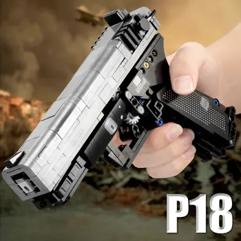 BZDA PUBG Hre Battlefield P18 Pištole, Stavebné Bloky, PUBG Zbraň S Streľbe Zbraň, Cieľ Tehly Chlapcov, Hračky Pre Narodeninám