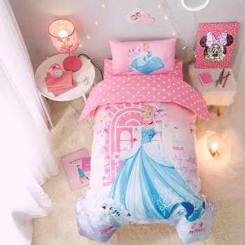 Polka dot Minnie Mouse posteľná bielizeň sady pre Dievčatá, Baby, 120*150 CM Postieľky Veľkosť Deky Obliečky Bavlna Prikrývky Deti Paplóny