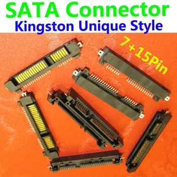 SATA Konektor/Konektor ,Offset typ Mužskú Polovicu Pack štýl Adaptér , SSD/HDD Konektor, SMT,Umiestnenie Peg, 7pin + 15 kolíkový