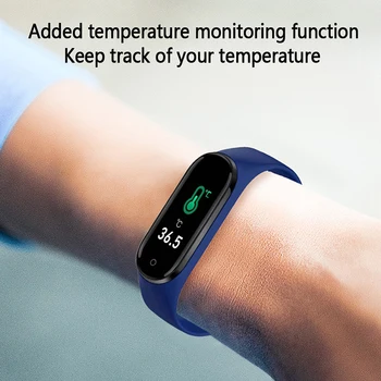 Farebný Displej Smartband Teploty Meranie Krvného Tlaku, Srdcovej Frekvencie Monitorovania Zdravia Športové Nepremokavé Smart Band