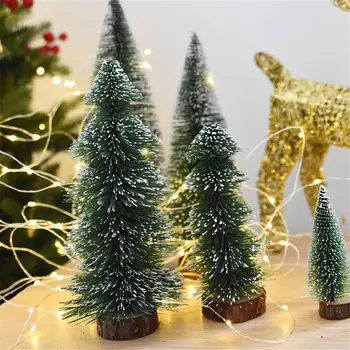 Mini Vianočné Dekoratívne Strom Ploche Mini White Plavidlá Pagoda Deodar Vianočné Dekorácie, Ozdoby 15 cm 20 cm 30 cm
