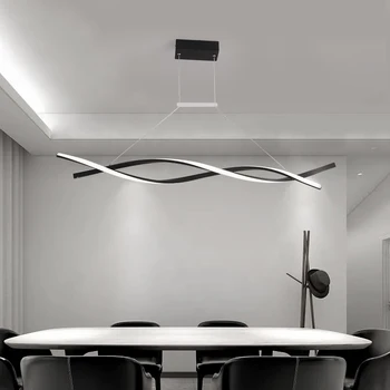 Novinka reštaurácia led lustre jednoduché hliníkové lesk luster 110v-220v moderné nordic office luster osvetlenie
