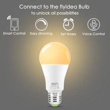 Stmievateľné 15W B22 E27, WiFi, Smart Žiarovky LED Lampa App Prevádzkovať Alexa Google Asistent Kontroly Prebudiť Inteligentné Lampy, Nočné Svetlo