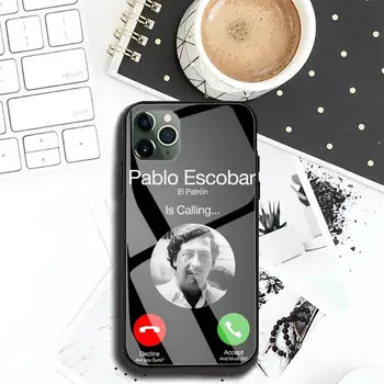 Narcos TV Seriál Pablo Escobar Telefón Prípade Sklo Designer Pre Iphone 7 8 PLUS 6s 11 Pro Max XR Zadný Kryt Prípade