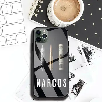 Narcos TV Seriál Pablo Escobar Telefón Prípade Sklo Designer Pre Iphone 7 8 PLUS 6s 11 Pro Max XR Zadný Kryt Prípade